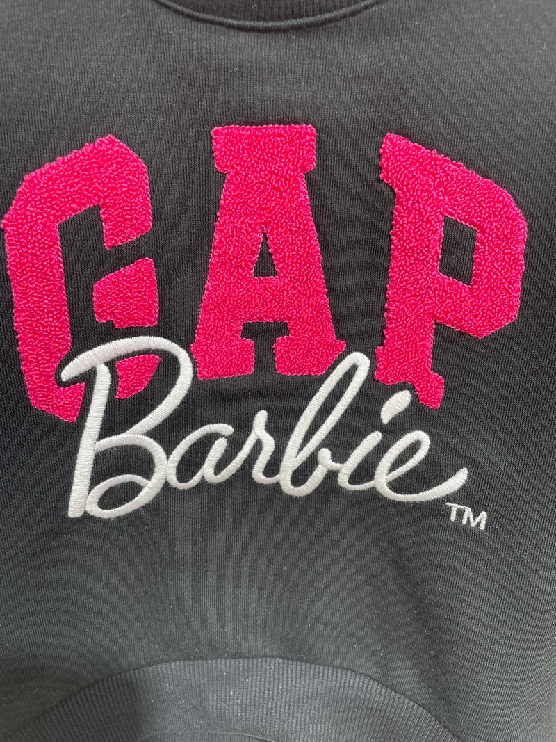 1-6 Yaş Aralığı Gap Yazı İşlemeli Barbie Sweat Siyah