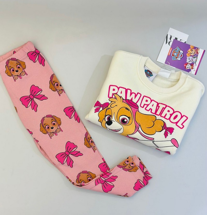 2-8 Yaş Aralığı Paw Patrol Best Girl Sweatshirt Ve Fitilli Taytlı Takım