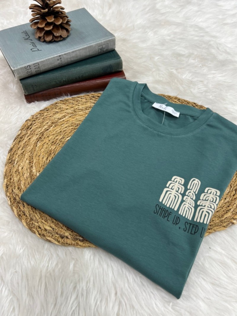 8-14 Yaş Tribal T-shirt Yeşil