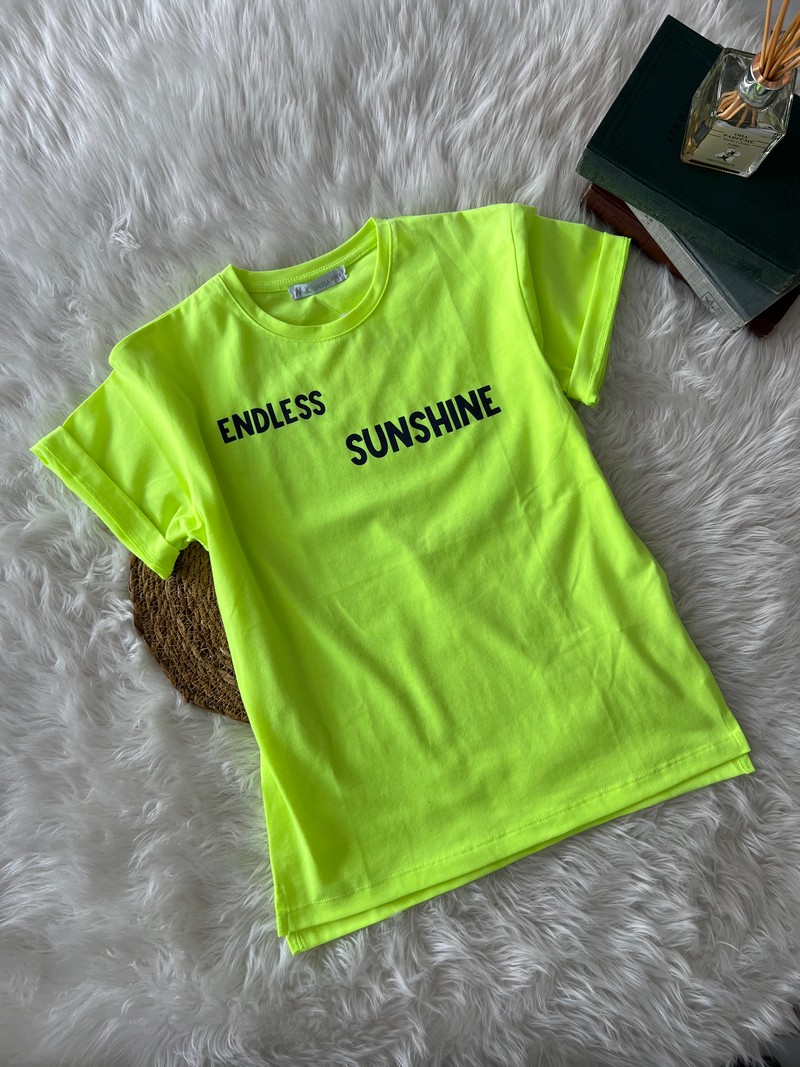 8-14 Yaş Aralığı Endless Tshirt Neon Yeşil