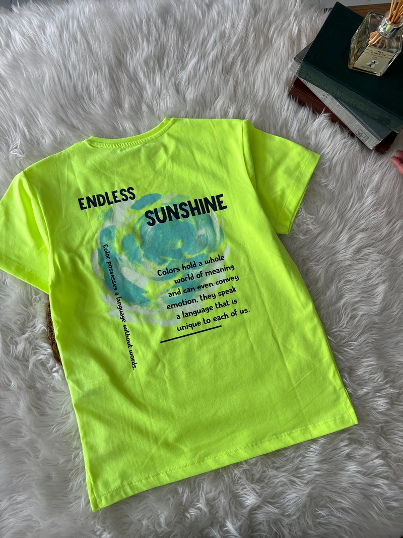 8-14 Yaş Aralığı Endless Tshirt Neon Yeşil