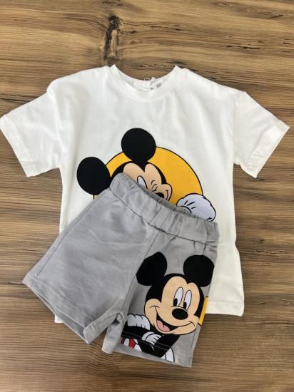 mickey mause baskılı şortlu takım